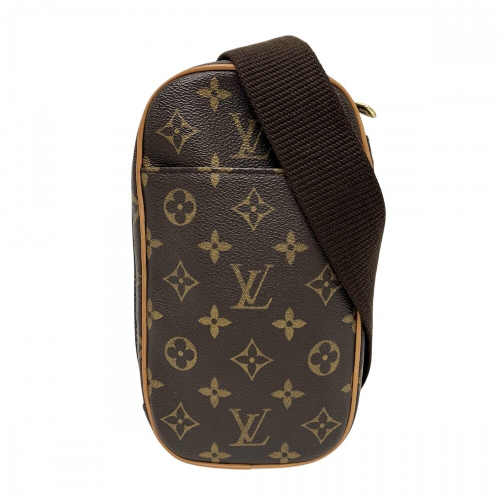 LOUIS VUITTON Authentic Brown Monogram Canvas Pochette Hobo Bag
